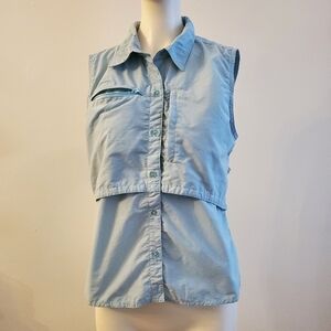 Sleeveless Blue Women's Top